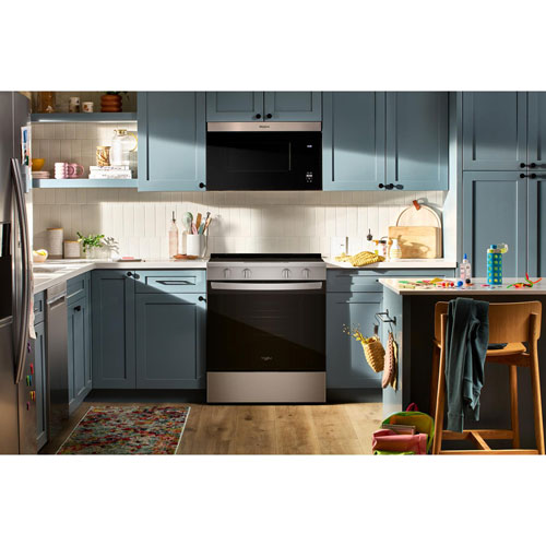 Whirlpool 30" 5.3 Cu. Ft. 5-Element Slide-In Electric Range (YWSES3330TS) - Stainless Steel
