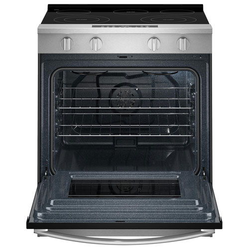 Whirlpool 30" 5.3 Cu Ft 5-Element Slide-In Electric Air Fry Range (YWSES4530TZ) -Fingerprint Resistant Stainless