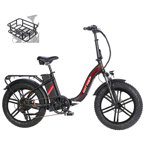 Gotyger Cargo Foldable Fat Tire Electric City Bike (500W Motor / 50km Range / 30km/h Top Speed