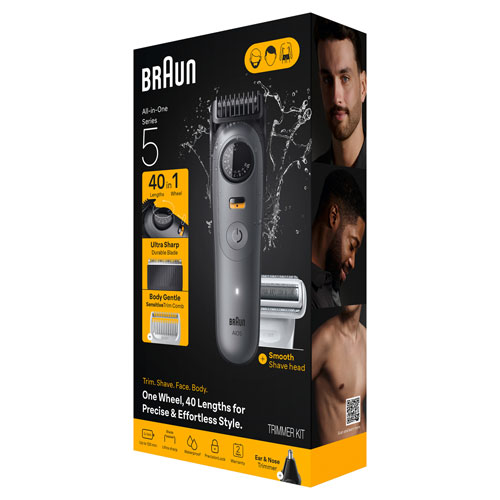 Trousse de soins tout-en-un sans fil avec ou sans eau Series 5 de Braun (AIO5510)