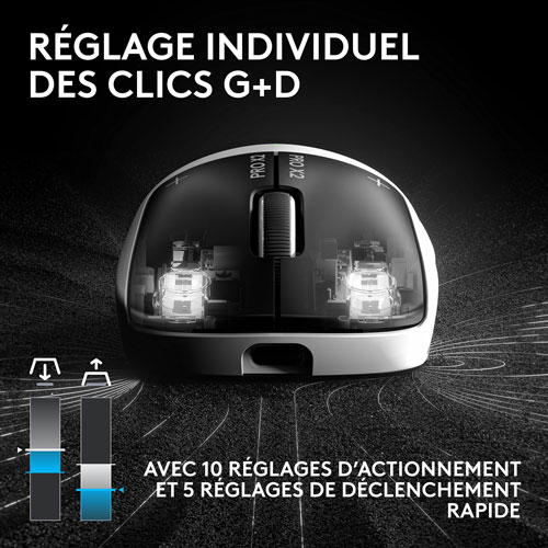 Logitech Pro X2 Superstrike 44000 DPI Wireless Optical Gaming Mouse - White