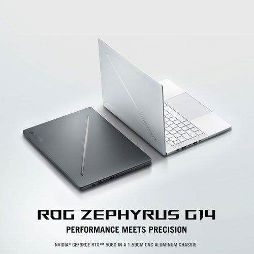 Portable de jeu 14 po ROG Zephyrus G14 d'ASUS - Gris éclipse (Ryzen AI 9 HX 370 AMD/RAM 32 Go/SSD 1 To/GeForce RTX 5060)