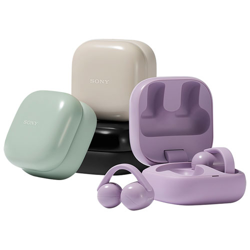Écouteurs boutons ouverts à pince 100 % sans fil LinkBuds de Sony - Gris beige