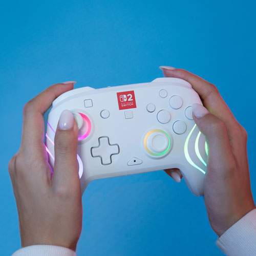Turtle Beach Afterglow Wave Wireless RGB Gaming Controller for Nintendo Switch/Switch 2 - White