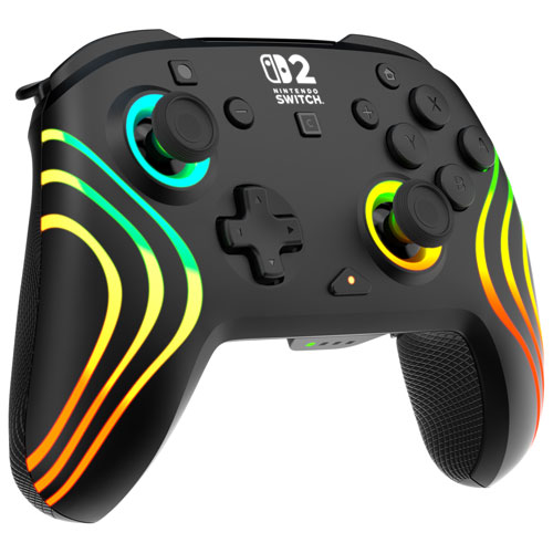 Manette de jeu sans fil RVB Afterglow Wave de Turtle Beach pour Nintendo Switch/Switch 2 - Noir