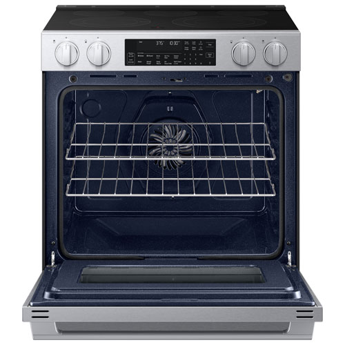 Cuisinière électrique encastrable à surface lisse avec convection véritable 6,3 pi³ 30 po BESPOKE de Samsung (NSE90H63SRAC) - Acier inoxydable