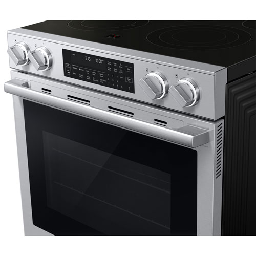 Cuisinière électrique encastrable à surface lisse avec convection véritable 6,3 pi³ 30 po BESPOKE de Samsung (NSE90H63SRAC) - Acier inoxydable
