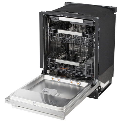 Lave-vaisselle encastrable 24 po 39 dB avec troisième panier FlushFit de LG (LDNTH862S) - Acier inoxydable