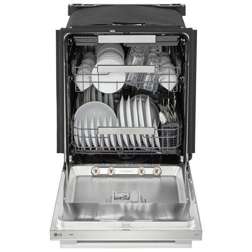 Lave-vaisselle encastrable 24 po 39 dB avec troisième panier FlushFit de LG (LDNTH862S) - Acier inoxydable