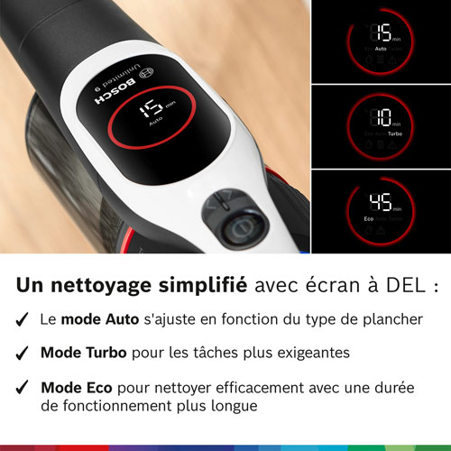 Aspirateur-balai sans fil Unlimited 9 de Bosch - Blanc