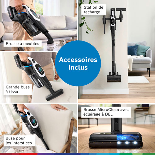 Aspirateur-balai sans fil Unlimited 10 de Bosch - Blanc