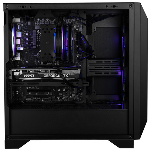Ordinateur de jeu Aegis de MSI - Noir (Ryzen R7-8700F d'AMD/RAM 32 Go/SSD 1 To/GeForce RTX 5070 NVIDIA/Windows 11)