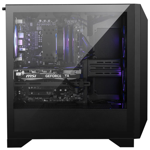 Ordinateur de jeu Aegis de MSI - Noir (Ryzen R7-8700F d'AMD/RAM 16 Go/SSD 2 To/GeForce RTX 5060 NVIDIA/Windows 11)