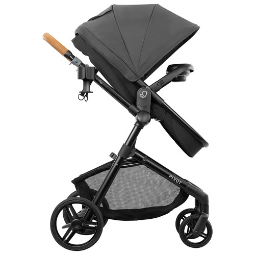 Système de transport Pivot NXT avec siège d'auto pour bébé LiteMax NXT d'Evenflo - Gris Silverado