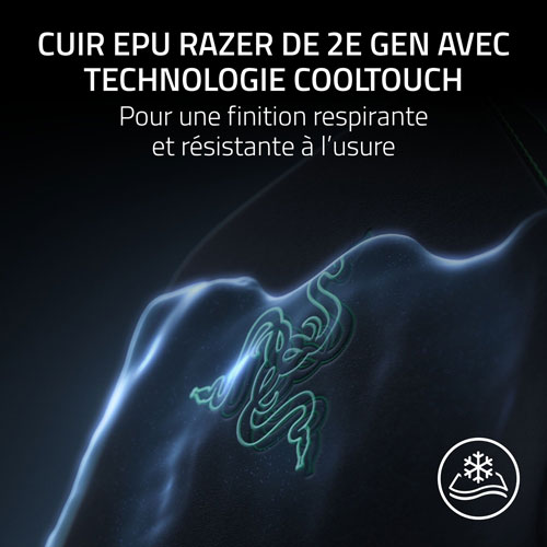 Fauteuil de jeu ergonomique en cuir EPU Iskur V2 NewGen de Razer - Quartz