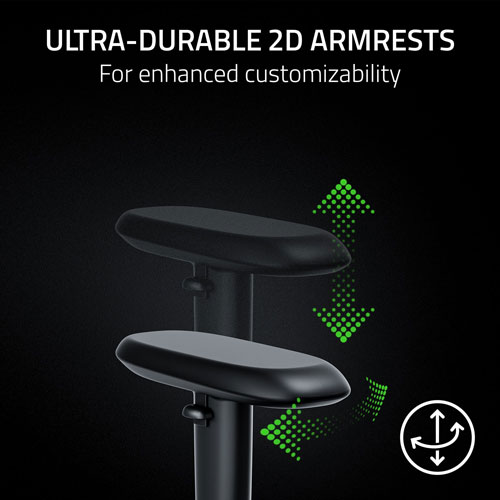 Razer Iskur V2 X NewGen Ergonomic EPU Leather Gaming Chair - Black/Green