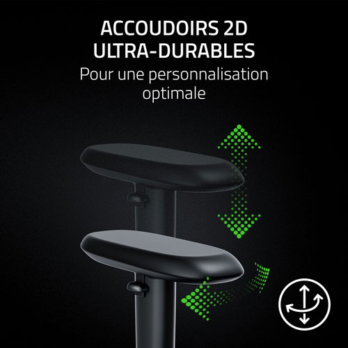 Razer Iskur V2 X NewGen Ergonomic EPU Leather Gaming Chair - Black/Green