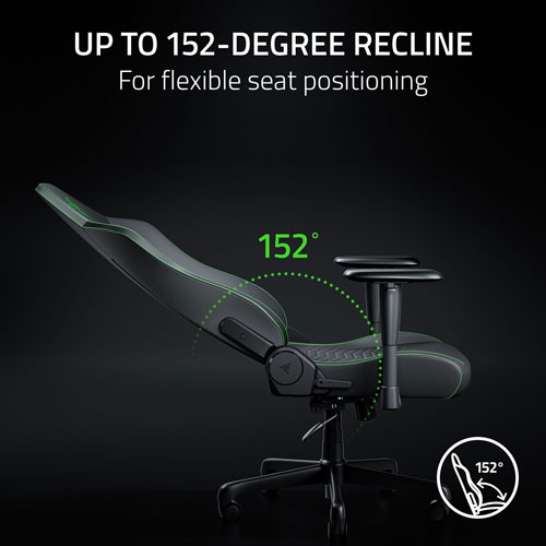 Razer Iskur V2 X NewGen Ergonomic EPU Leather Gaming Chair - Black/Green