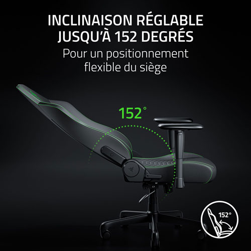 Razer Iskur V2 X NewGen Ergonomic EPU Leather Gaming Chair - Black/Green