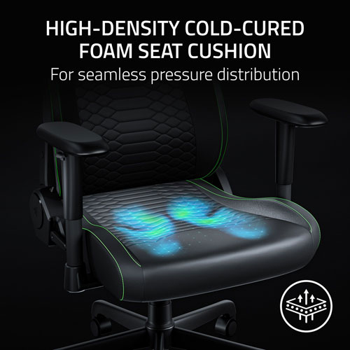 Razer Iskur V2 X NewGen Ergonomic EPU Leather Gaming Chair - Black/Green