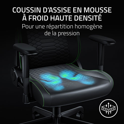 Razer Iskur V2 X NewGen Ergonomic EPU Leather Gaming Chair - Black/Green
