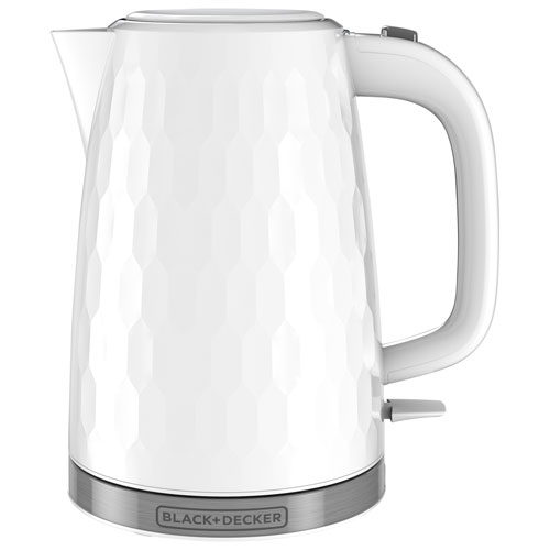 Bouilloire électrique sans fil Honeycomb de Black & Decker - 1,7 L - Blanc