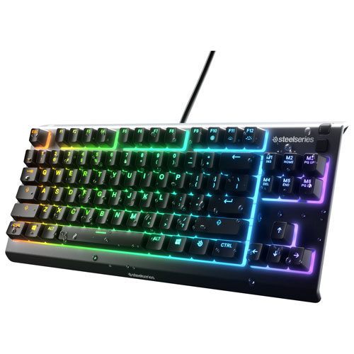SteelSeries Apex 3 TKL Backlit Mechanical Tactile Ergonomic Gaming Keyboard - English