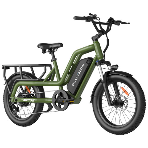 Vélo électrique de transport SCG5 de Blutron (moteur 500 W/autonomie maximale 90 km/vitesse maximale 32 km/h) - Vert olive