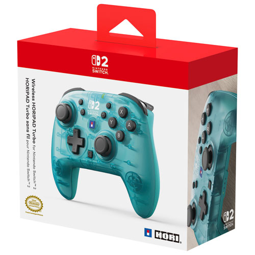 Manette sans fil HORIPAD Turbo de HORI pour Nintendo Switch 2 - Turquoise/Cyan
