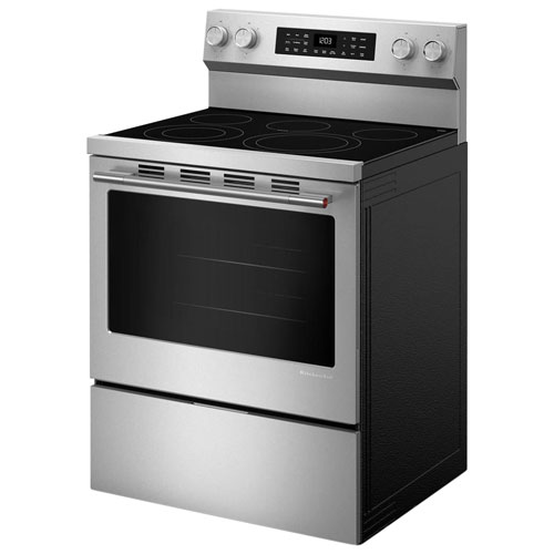 KitchenAid 30" 5.3 Cu. Ft. Convection Freestanding Electric Range - Stainless Steel