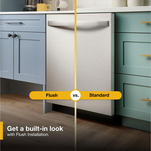 Whirlpool 24" 47dB Built-In Dishwasher with Steel Tub & Third Rack - Stainless Steel