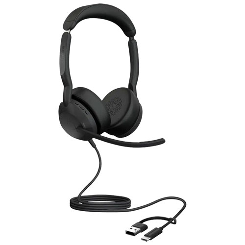 Casque d'écoute supra-auriculaire Bluetooth à suppression du bruit Evolve2 50 de Jabra (Jabra 25089-989-799)