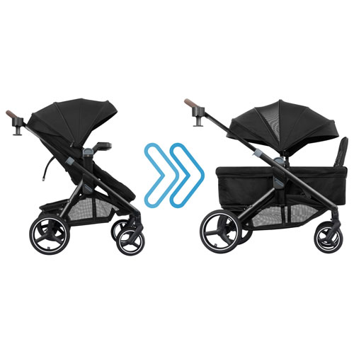 Evenflo Transformer Modular Travel System with LiteMax NXT Infant Car Seat - Black