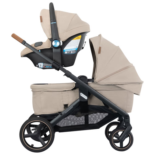 Système de transport modulaire Transformer d'Evenflo avec siège d'auto pour bébé LiteMax NXT - Beige