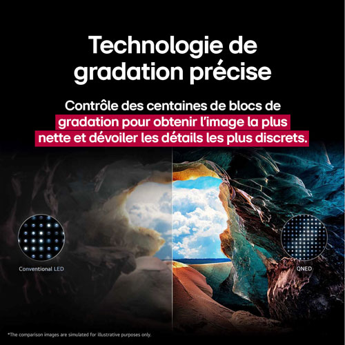 Téléviseur intelligent webOS mini-DEL HDR UHD 4K QNED91 evo AI de 75 po de LG (75QNED91AUA.ACCQ) - 2026