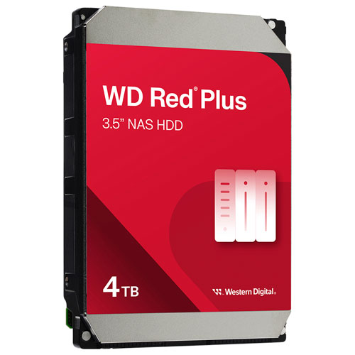 Disque dur interne de stockage en réseau SATA 5400 tr/min 4 To WD Red Plus (WD40EFZZ)