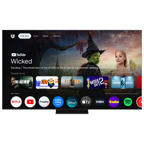 Téléviseur Google QD mini-DEL HDR UHD 4K de 65 po série QM7L de TCL (65QM7L) - 2026