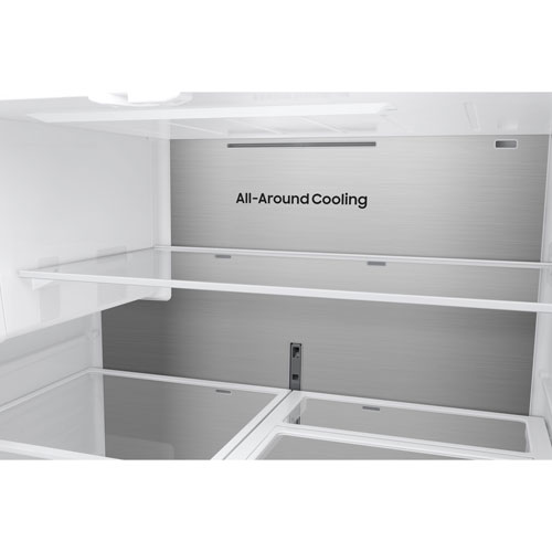 Réfrigérateur à deux portes 24 pi³ 36 po avec distributeur d'eau et de glaçons de Samsung (RF70H25HERAA) - Acier inoxydable