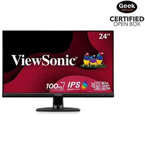 ViewSonic 24" FHD 120 Hz 4 ms GTG IPS LED Monitor - (VA2414-H) by VIEWSONIC - Open Box condition - CA$119.99
