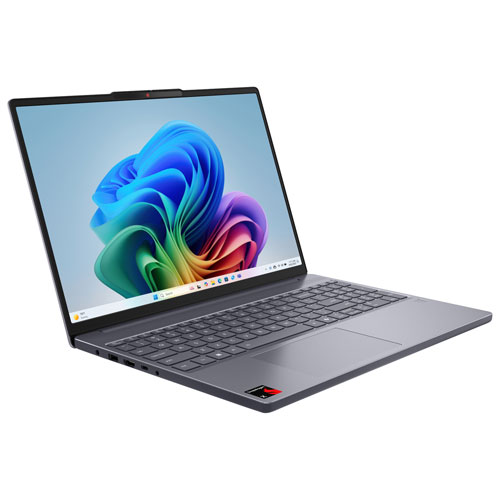 Portable de 15,3 po IdeaPad Slim 3x de Lenovo - Gris lunaire (Snapdragon X X1-26-100/RAM 16 Go/SSD 512 Go/Windows 11 Famille)