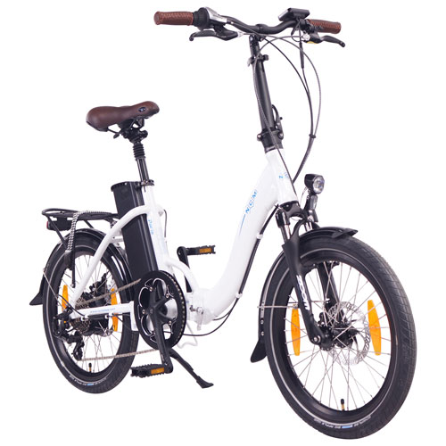 NCM Paris Folding Electric City Bike (500W Motor / 90km Range / 32km/h Top Speed) - Gloss White