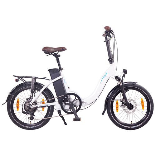 NCM Paris Folding Electric City Bike (500W Motor / 90km Range / 32km/h Top Speed) - Gloss White