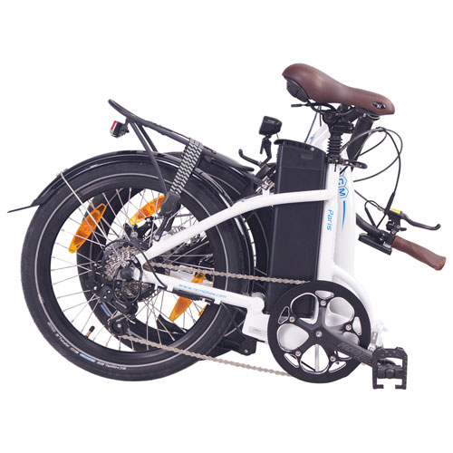 NCM Paris Folding Electric City Bike (500W Motor / 90km Range / 32km/h Top Speed) - Gloss White