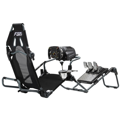 Next Level Racing F-GT Lite Formula and GT Foldable Simulator Cockpit - Black/Grey
