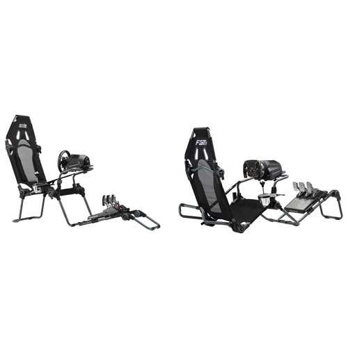 Next Level Racing F-GT Lite Formula and GT Foldable Simulator Cockpit - Black/Grey