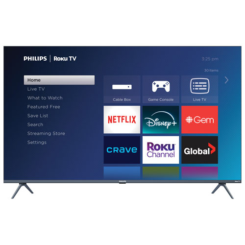 Téléviseur intelligent Roku DEL HDR UHD 4K de 50 po Séries PUL5924 Entertainment Plus de Philips (50PUL5924/F6)