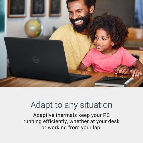 Portable de 15,6 po de Dell - Noir carbone (Ryzen 5 7520U d'AMD/RAM 8 Go/SSD 512 Go/Windows 11 Famille)