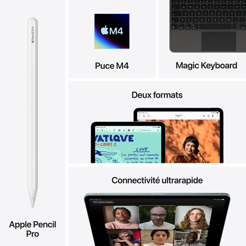 iPad Air M4 11 po 128 Go avec Wi-Fi 7 d'Apple (8e génération) - Comète