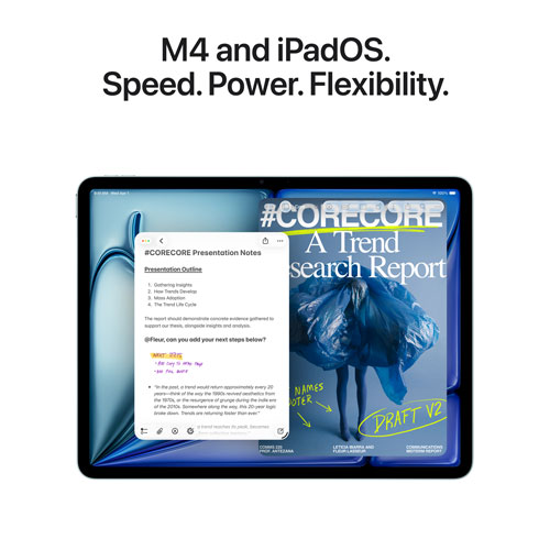 iPad Air M4 11 po 512 Go avec Wi-Fi 7 d'Apple (8e génération) - Gris cosmique
