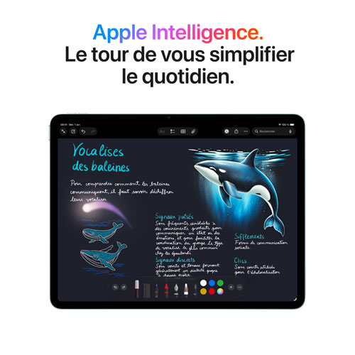 iPad Air M4 11 po 512 Go avec Wi-Fi 7 d'Apple (8e génération) - Gris cosmique